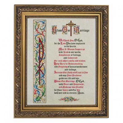 Bless Our Marriage 8x10 Print w/Ornate Woodtone Framed - 886083236259 - 79-089