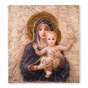 Bourguereau Madonna and Child Icon Plaque