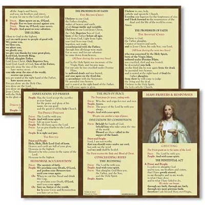 Catholic Mass Prayer and Responses Pocket Card - Pack of 24 - 886083173141 - TC001