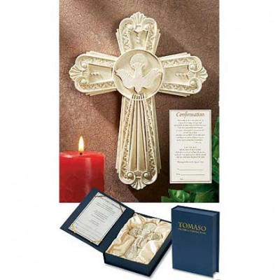 Confirmation Boxed Cross Resin 7 1/2 inch - 780090492335 - GS251