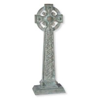 Garden Celtic Cross Stone Resin Statue 23.5 inch