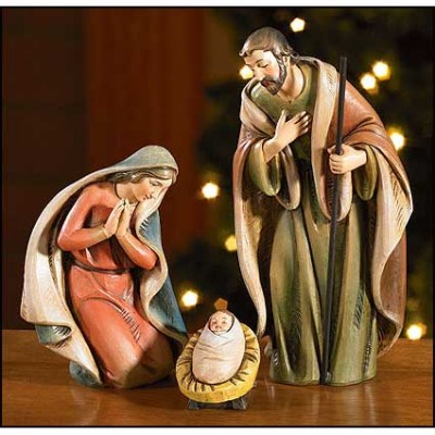 Holy Family Nativity 3 Piece Set Resin - 886083105593 - RC808