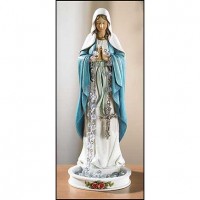 Madonna Rosary Resin Holder - 3.5 x 8 inch