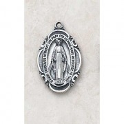 Miraculous Mary Sterling Silver Medal 1 inch w/Chain Miraculous Mary Sterling Silver Medal 1 inch w/Chain