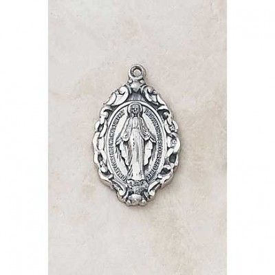 Miraculous Medal Mary Necklace 18 inch Chain - 886083215940 - SS3834
