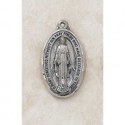 Miraculous Sterling Silver Medal 1 1/8 inch w/Chain Miraculous Sterling Silver Medal 1 1/8 inch w/Chain