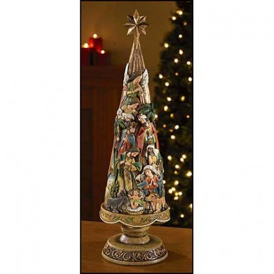 Nativity Christmas Tree Resin Figurine - 886083105661 - RC815