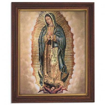 Our Lady of Guadalupe 8x10 Print with Wood Finish Frame - 886083238710 - 81-187 Our Lady of Guadalupe 8x10 Print with Wood Finish Frame - 886083238710 - 81-187