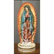 Our Lady of Guadalupe Rosary Holder Resin 3.125 x 8 inch Our Lady of Guadalupe Rosary Holder Resin 3.125 x 8 inch