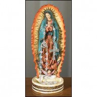 Our Lady of Guadalupe Rosary Holder Resin 3.125 x 8 inch
