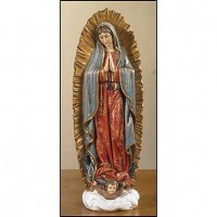 Our Lady of Guadalupe Statue Resin 9 inch w/Gift Box