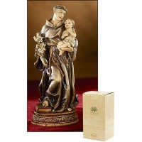 Saint Anthony Resin Statue 6.5 inch w/Gift Box