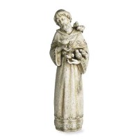 Saint Francis Garden Stone Resin Statue 23 inch Saint Francis Garden Stone Resin Statue 23 inch