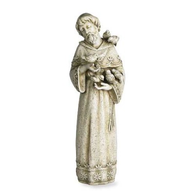 Saint Francis Garden Stone Resin Statue 23 inch - 886083316098 - VG042