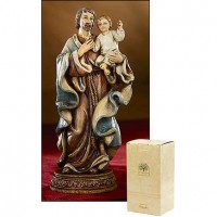 Saint Joseph w/Child Resin Statue 6.5 inch w/Gift Box