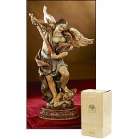 Saint Michael Resin Statue 6.5 inch w/Gift Box