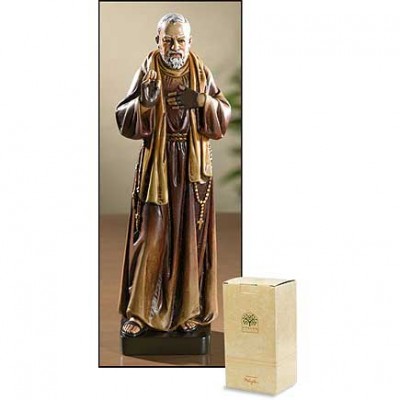 Saint Pio Statue Resin 7.875 inch w/Gift Box - 780090626457 - PS990 Saint Pio Statue Resin 7.875 inch w/Gift Box - 780090626457 - PS990