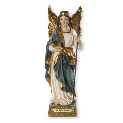 Saint Rafael 8 inch Resin Statue - 886083317217 - VG010 Saint Rafael 8 inch Resin Statue - 886083317217 - VG010