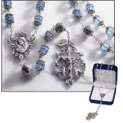 Sapphire Women's Rosary Our Father Beads/Austrian Crystal Beads