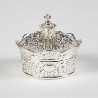 Silver Crown Box w/(13 Piece) Arras Coin Set