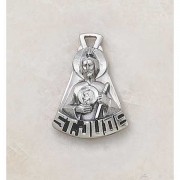 Silver Oxidized 1 1/8 inch Saint Jude Medal w/24 inch Chain Silver Oxidized 1 1/8 inch Saint Jude Medal w/24 inch Chain