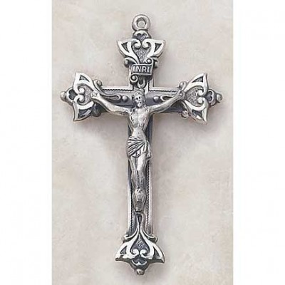 Silver Oxidized 1 3/4in. Crucifix w/24 inch Necklace Chain - 886083105340 - SO20 Silver Oxidized 1 3/4in. Crucifix w/24 inch Necklace Chain - 886083105340 - SO20
