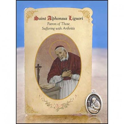 St Alphonsus Liguori (Arthritis) Healing Holy Card w/Medal - Pack of 6 - 780090903800 - MC013 St Alphonsus Liguori (Arthritis) Healing Holy Card w/Medal - Pack of 6 - 780090903800 - MC013