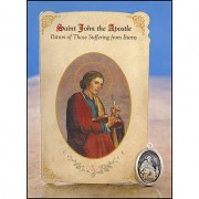 St John the Apostle (Burns) Healing Catholic Prayer Card w/Medal - Pack of 6