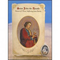 St John the Apostle (Burns) Healing Catholic Prayer Card w/Medal - Pack of 6