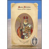 St Nicholas (Sick Children) Healing Catholic Prayer Card w/Medal - Pack of 6 St Nicholas (Sick Children) Healing Catholic Prayer Card w/Medal - Pack of 6