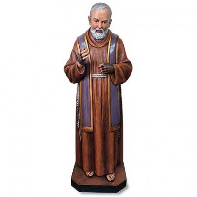 St Pio Statue Resin 49 1/4 inch Church Sized - 886083183348 - TC120 St Pio Statue Resin 49 1/4 inch Church Sized - 886083183348 - TC120