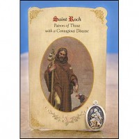 St Roch (Contagious Diseases) Healing Catholic Prayer Card w/Medal - Pack of 6 St Roch (Contagious Diseases) Healing Catholic Prayer Card w/Medal - Pack of 6