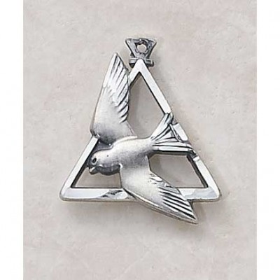 Sterling Holy Spirit Patron Saint Necklace Medal w/18 inch Chain - 886083219894 - SS9640 Sterling Holy Spirit Patron Saint Necklace Medal w/18 inch Chain - 886083219894 - SS9640