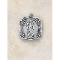Sterling Saint Florian Patron Saint Firefighters Necklace Medal