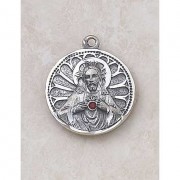 Sterling Silver 7/8 inch Scapular Medal on 24 inch Chain Sterling Silver 7/8 inch Scapular Medal on 24 inch Chain