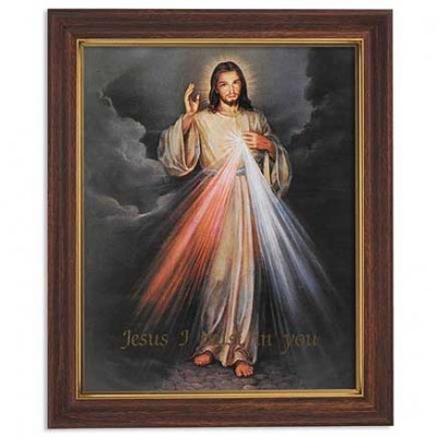 The Divine Mercy 8x10 Print w/Wood Finish Frame - 886083239809 - 81-829 The Divine Mercy 8x10 Print w/Wood Finish Frame - 886083239809 - 81-829