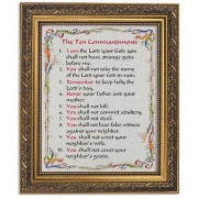 The Ten Commandments Framed 8 x 10 Wall Art Print