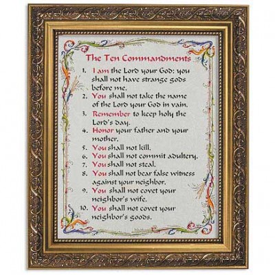 The Ten Commandments Framed 8 x 10 Wall Art Print - 886083237263 - 79-720