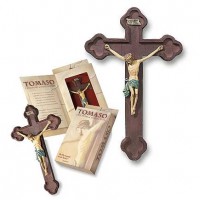 Tomaso Budded Wood & Resin Crucifix 10 inch Tomaso Budded Wood & Resin Crucifix 10 inch
