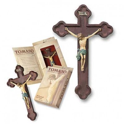 Tomaso Budded Wood & Resin Crucifix 10 inch - 780090535681 - HS099 Tomaso Budded Wood & Resin Crucifix 10 inch - 780090535681 - HS099