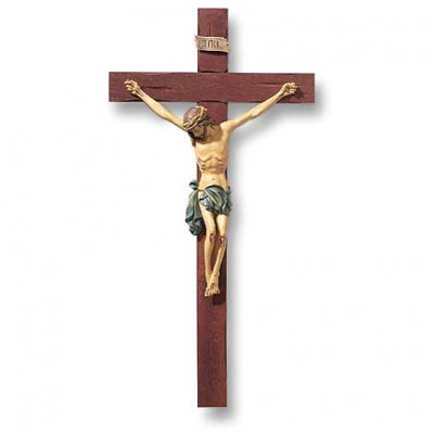 Tomaso Ornate Wood & Resin Crucifix 13 inch - 780090535667 - HS107