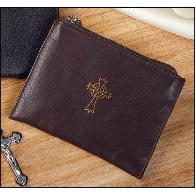 Brown Leather Rosary Case - 3 Pack - 780090663001 - KS211