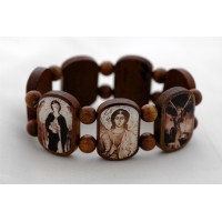 Brazilian Wood Bracelet, 7 Angels, Sepia Pictures