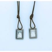 Brazilian Silver Metal Scapular on Cord - (Pack of 2)