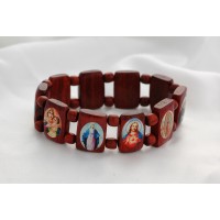 Brazilian Wood Saints Bracelet, Brown - (Pack of 2)