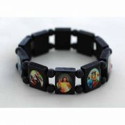 Brazilian Wood Saints Bracelet, Black - (Pack of 2)
