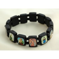 Brazilian Wood Saints Bracelet, Black - (Pack of 2)