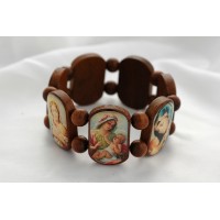 Brazilian Wood Bracelet, Brown, Color Madonnas