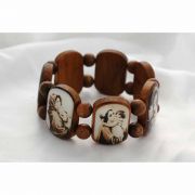 Brazilian Wood Bracelet, Brown, Sepia Madonnas