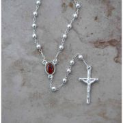 Brazilian Rosary Necklace, Silver Plated w/ Guadalupe